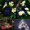 XUNATA 40ft Solar Christmas Light, 100 Units LED 2 Modes Solar Powered Fairy String Lights for Outdoor, Gardens, Homes, Wedding, Christmas Party, Waterproof (White) view 2