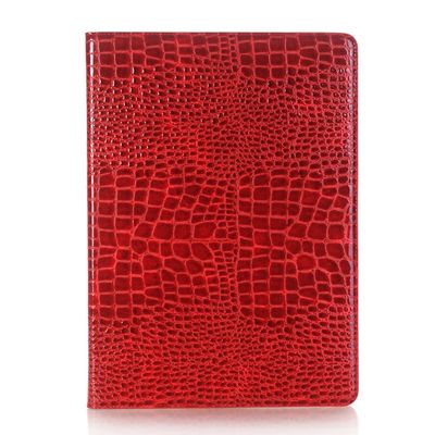 iPad Pro 1st 2nd (12.9 inch) Case for Women, DMaos Synthetic Crocodile Leather Stand Folio Smart Cover, Auto Sleep/Wake, Document Card Holder - Red