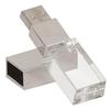 New Crystal Transparent Rectangle Genuine USB Flash Drive Wedding Gift Pen Drive,Silver view 1
