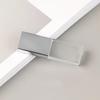 New Crystal Transparent Rectangle Genuine USB Flash Drive Wedding Gift Pen Drive,Silver view 3