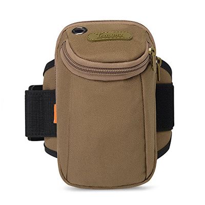 SUPERCB Sports Armband, Multifunctional Pockets Workout Running ArmBag for iphone 7,7 plus, 6, 6plus, 5, 5s, 5c,Galaxy S5,S4,S3,Note 2 3 4 and all 3.5~5.8 smartphone Khaki