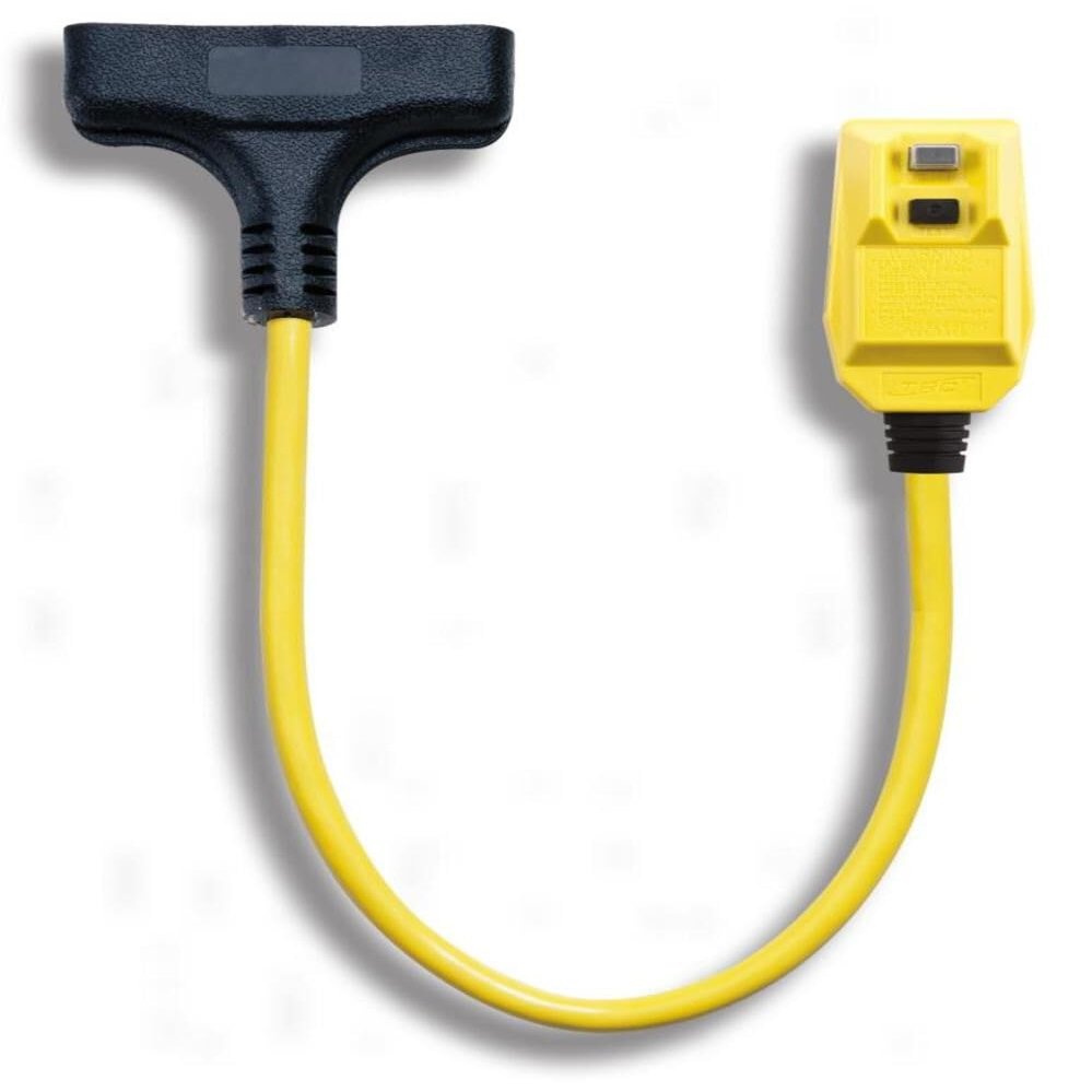 Coleman Cable 14880-02-36 Right Angle GFCI Extension Cord With 3 Way Power Block