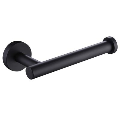 APLusee Matte Black Toilet Paper Holder, Stainless Steel Tissue Roll Hanger, Round TP Dispenser Wall Mount for Bathroom, Kitchen, Washroom