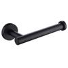 APLusee Matte Black Toilet Paper Holder, Stainless Steel Tissue Roll Hanger, Round TP Dispenser Wall Mount for Bathroom, Kitchen, Washroom view 1