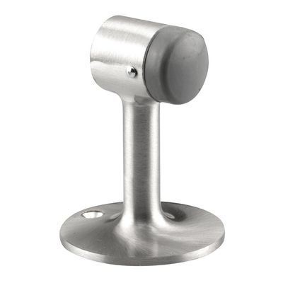 Prime-Line J 4547 3-1/4 In., Floor Stop, Cast Brass, Chrome (Single Pack)
