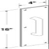 Prime-Line J 4643 4 x 16 In. Stainless Steel, Round Handle Door Pull Plate (Single Pack) view 2
