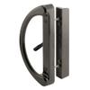 Prime-Line C 1224 Sliding Patio Door Handle Set - Replace Old or Damaged Door Handles Quickly and Easily  Black Diecast, Mortise Style, Non-Keyed, Fits 3-15/16 Hole Spacing (1 Set) view 1