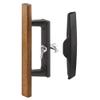 Prime-Line C 1259 Sliding Glass Door Handle Set, 3-15/16 In., Diecast and Wood, Black (Single Pack) view 1