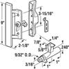 Prime-Line C 1259 Sliding Glass Door Handle Set, 3-15/16 In., Diecast and Wood, Black (Single Pack) view 2