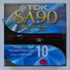 TDK SA90 High Bias CD Super Avilyn Type II Audio Cassette Tapes - Pack of 10