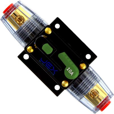 Jex Electronics 10 Amp in-Line Circuit Breaker Stereo/Audio/Car/RV 10A/10AMP Fuse 12V/24V/32V