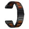 LDFAS Fenix 8/7X/6X/5X Plus Band, Natural Wood Red Sandalwood Stainless Steel Metal Watch Band, 26mm Quick Release Easy Fit Strap Compatible for Garmin Fenix 7X/6X Pro/5X/5X Plus/3HR/Descent Mk2 Bands view 1