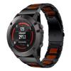 LDFAS Fenix 8/7X/6X/5X Plus Band, Natural Wood Red Sandalwood Stainless Steel Metal Watch Band, 26mm Quick Release Easy Fit Strap Compatible for Garmin Fenix 7X/6X Pro/5X/5X Plus/3HR/Descent Mk2 Bands view 3