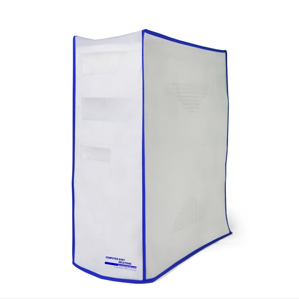 Dust and Water Resistant Silky Smooth Antistatic Vinyl Computer CPU dust Cover (8W x18H x19D)