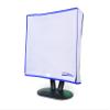 Computer Monitor dust Cover for Flat Panel LCD-Silky Smooth Anti-Static Vinyl with Blue Trim (21W x14H x3D) view 1