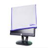 Computer Monitor dust Cover for Flat Panel LCD-Silky Smooth Anti-Static Vinyl with Blue Trim (21W x14H x3D) view 3