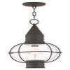 Livex 26906-04 Transitional One Light Outdoor Pendant from Newburyport Collection in Black Finish view 1