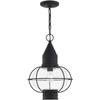 Livex 26906-04 Transitional One Light Outdoor Pendant from Newburyport Collection in Black Finish view 3