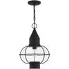Livex 26906-04 Transitional One Light Outdoor Pendant from Newburyport Collection in Black Finish view 4