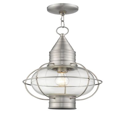 Livex Lighting 26906-91 from Newburyport 1-Light Pendant, Brushed Nickel