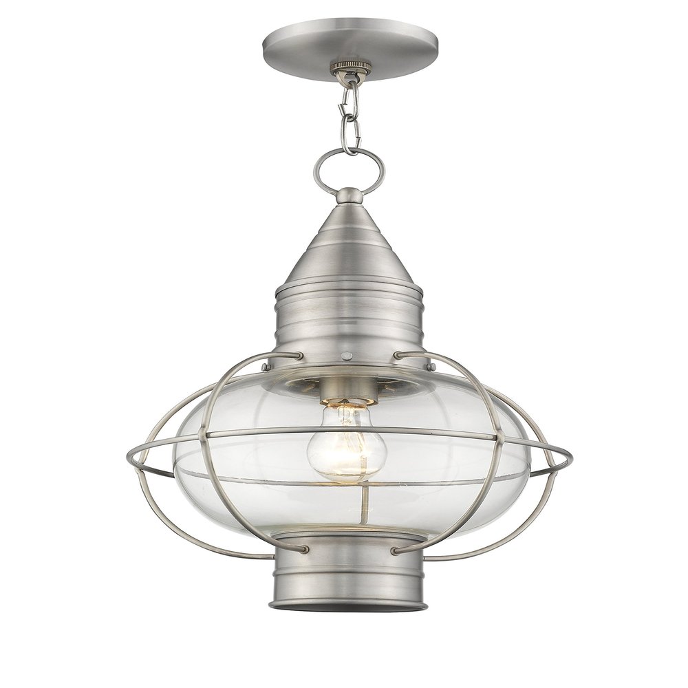 Livex Lighting 26906-91 from Newburyport 1-Light Pendant, Brushed Nickel