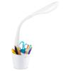 OttLite Organizer LED Desk Lamp with Flexible Neck and Storage, White view 1