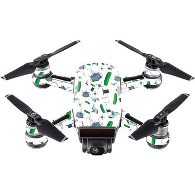 MightySkins Skin Compatible with DJI Spark Mini - Science Cartoon | Protective, Durable, and Unique Vinyl Decal wrap Cover | Easy to Apply, Remove, and Change Styles | Made in The USA
