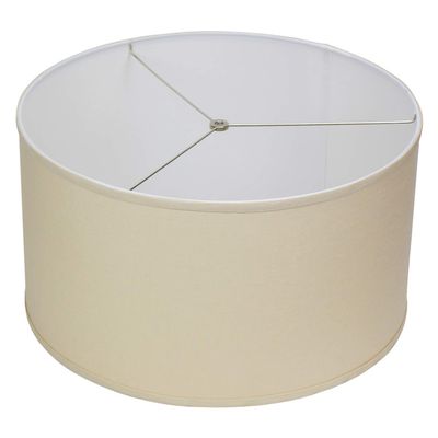 FenchelShades.com 20" Top Diameter x 20" Bottom Diameter 11" Height Fabric Drum Lampshade Spider Attachment (Designer Natural)