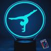 YTDZLTD Creative 3D Gymnastics Night Light 16 Colors Changing USB Power Remote Control Touch Switch Decor Lamp Optical Illusion Lamp LED Table Desk Lamps view 1