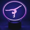 YTDZLTD Creative 3D Gymnastics Night Light 16 Colors Changing USB Power Remote Control Touch Switch Decor Lamp Optical Illusion Lamp LED Table Desk Lamps view 2