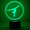 YTDZLTD Creative 3D Gymnastics Night Light 16 Colors Changing USB Power Remote Control Touch Switch Decor Lamp Optical Illusion Lamp LED Table Desk Lamps view 3