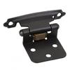 25 Pair (50 pieces) Traditional Overlay Flush Cabinet Hinges with semi-concealed frame wing view 1