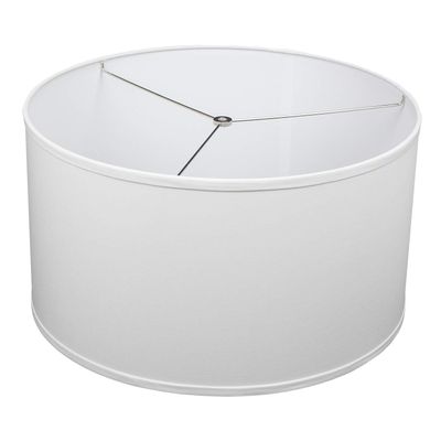 FenchelShades.com 20" Top Diameter x 20" Bottom Diameter 11" Height Fabric Drum Lampshade Spider Attachment (White)