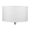 FenchelShades.com 20" Top Diameter x 20" Bottom Diameter 11" Height Fabric Drum Lampshade Spider Attachment (White) view 2