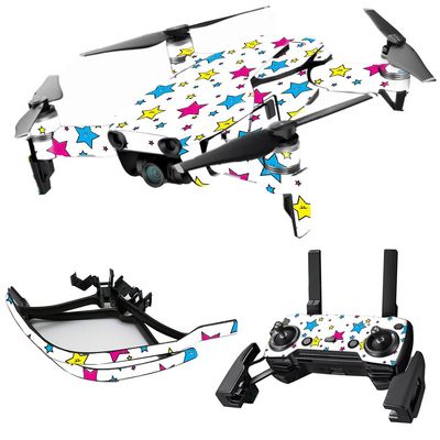 MightySkins Skin Compatible with DJI Max Coverage - Smiley Stars | Protective, Durable, and Unique Vinyl Decal wrap Cover | Easy to Apply, Remove, and Change Styles | Made in The USA