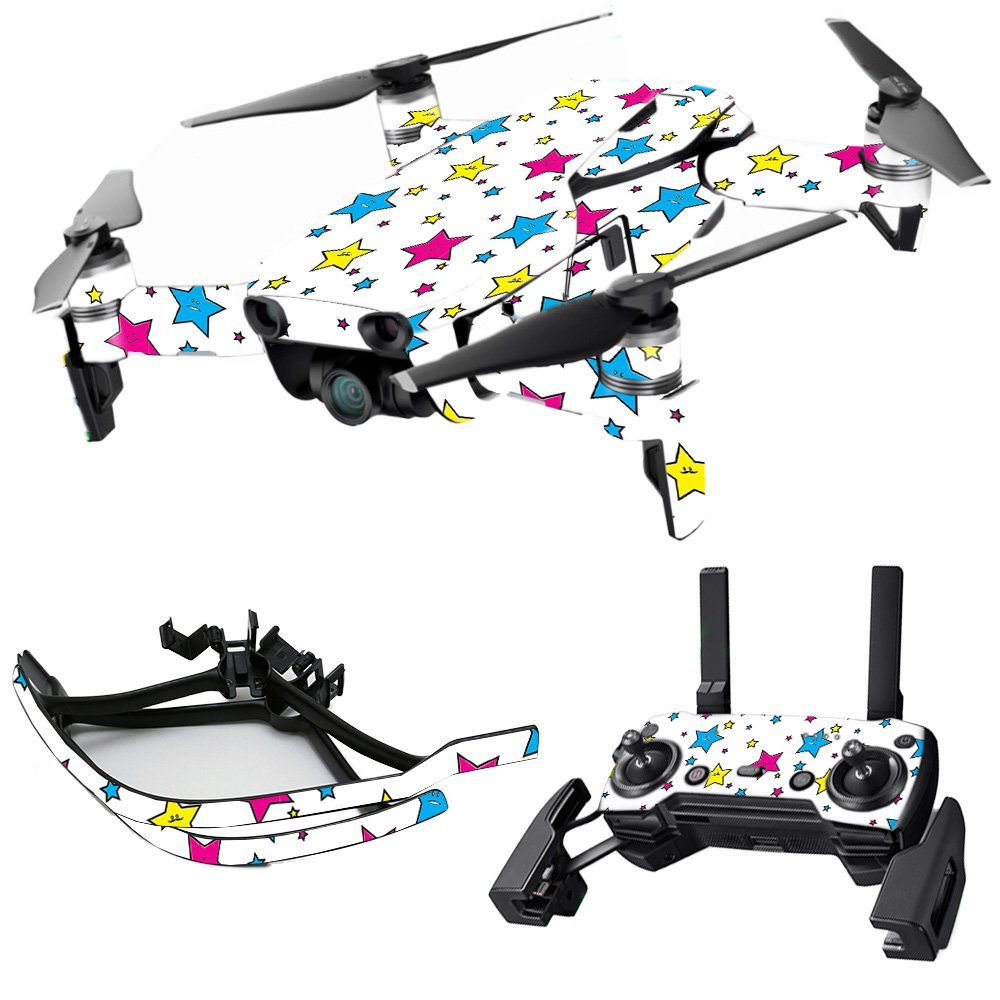 MightySkins Skin Compatible with DJI Max Coverage - Smiley Stars | Protective, Durable, and Unique Vinyl Decal wrap Cover | Easy to Apply, Remove, and Change Styles | Made in The USA