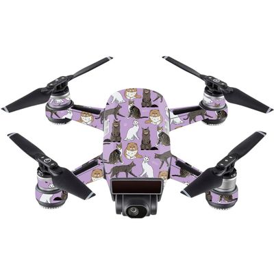 MightySkins Skin Compatible with DJI Spark Mini - Cat Chaos | Protective, Durable, and Unique Vinyl Decal wrap Cover | Easy to Apply, Remove, and Change Styles | Made in The USA