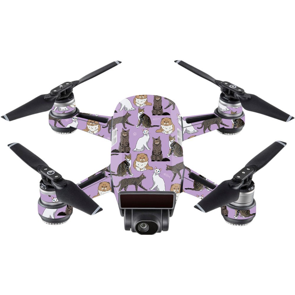 MightySkins Skin Compatible with DJI Spark Mini - Cat Chaos | Protective, Durable, and Unique Vinyl Decal wrap Cover | Easy to Apply, Remove, and Change Styles | Made in The USA