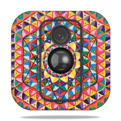 MightySkins Skin Compatible with Blink XT Outdoor Camera - Rainbow Kaleidoscope | Protective, Durable, and Unique Vinyl Decal wrap Cover | Easy to Apply, Remove, and Change Styles | Made in The USA