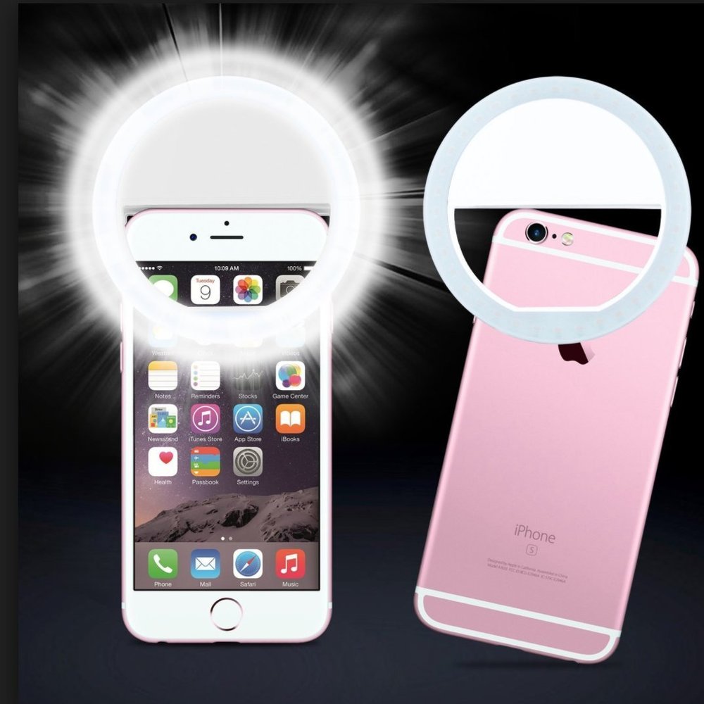 36 LED Light Ring Supplementary Selfie Lighting Night or Darkness Selfie Enhancing for Photography with iPhones and Android Smart Phones