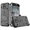 ZIZO Bolt Series Samsung Galaxy Amp Prime 3 Case Military Grade Drop Tested with Tempered Glass Screen Protector Holster Metal Gray view 2