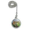 Triceratops T-Rex Stegosaurus Jurassic Dinosaurs Ceiling Fan and Light Pull view 1