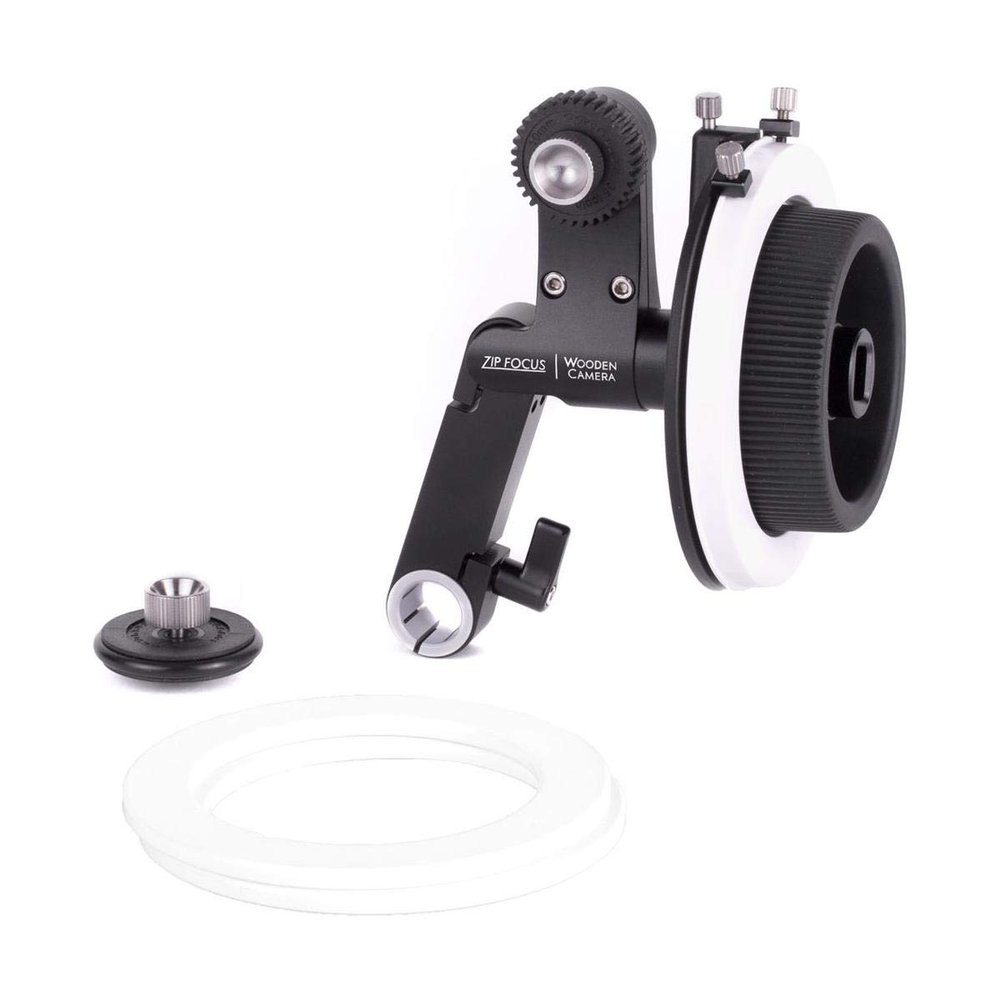 Wooden Camera Zip Focus, Single Rod 19mm/15mm Studio Follow Focus with 1:1 Gear Ratio, .8 Mod Cine Lens Gear and Friction Gear, Fits All Lenses