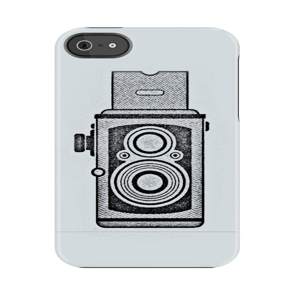Uncommon LLC Two Lens Camera Capsule Hard Case for iPhone 5/5S - Retail Packaging - Black/White