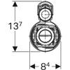 Geberit - Discharge Mechanism Geberit 290 Series, Double Discharge: Bright Chrome (282.302.21.2) view 4