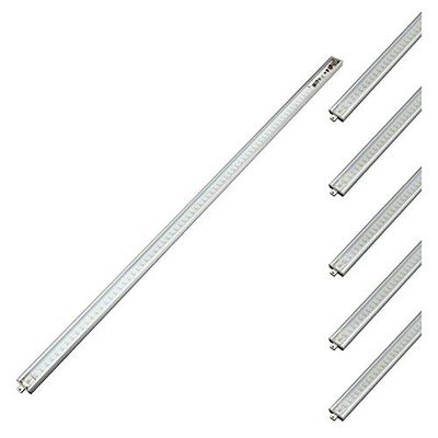 LEDwholesalers Linkable Low Profile 24-inch Aluminum LED Rigid Strip for Display Case and Under Cabinet Light Warm White 3000K (6-Pack), 1988WWx6