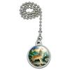 GRAPHICS & MORE Howling Wolf Sunset Forest Butterflies Ceiling Fan and Light Pull Chain view 1