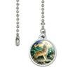 GRAPHICS & MORE Howling Wolf Sunset Forest Butterflies Ceiling Fan and Light Pull Chain view 2