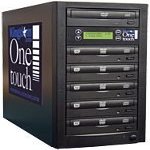 Kingdom DVD CD Duplicator-DVD Burner - Standalone Copier Duplication Tower for CD & DVD -Quality Protective CD/DVD Burner- One Touch 5 Copy-24X DVD & 48X CD Disk Capacity -Black