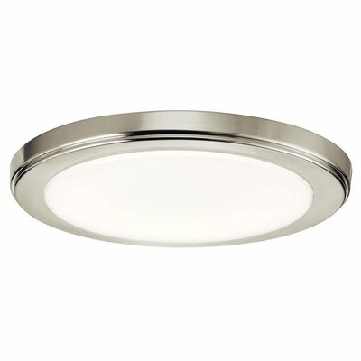 Kichler 44246NILED40 Transitional LED Flushmount from Zeo Collection in Pewter, Silver Finish, Brushed Nickel
